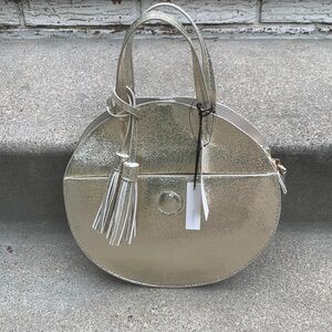 Gold/Silver Metallic Anthropologie Circle Purse